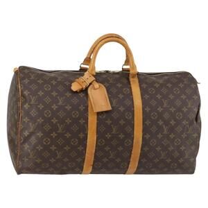 LOUIS VUITTON Monogram Keepall 55 Boston Bag M41424 LV Auth 147182